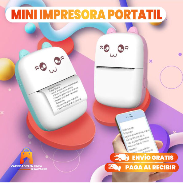 MINI IMPRESORA PORTATIL RECARGABLE