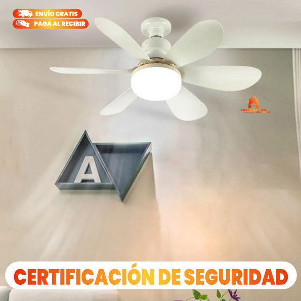 LÁMPARA VENTILADOR DE 6 ASPAS