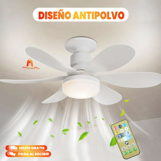 LÁMPARA VENTILADOR DE 6 ASPAS