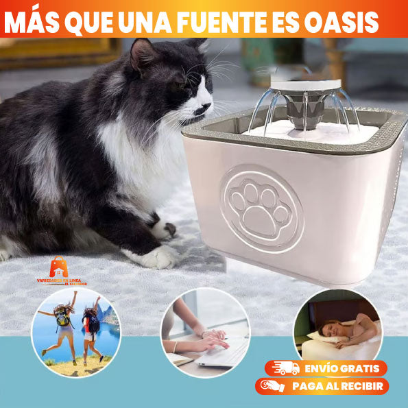 FUENTE DE AGUA PARA MASCOTAS BEBEDERO ELÉCTRICO PERRO GATO