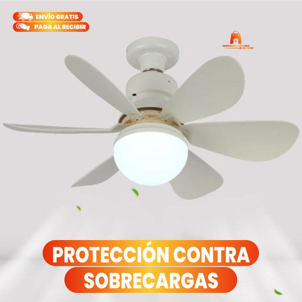 LÁMPARA VENTILADOR DE 6 ASPAS