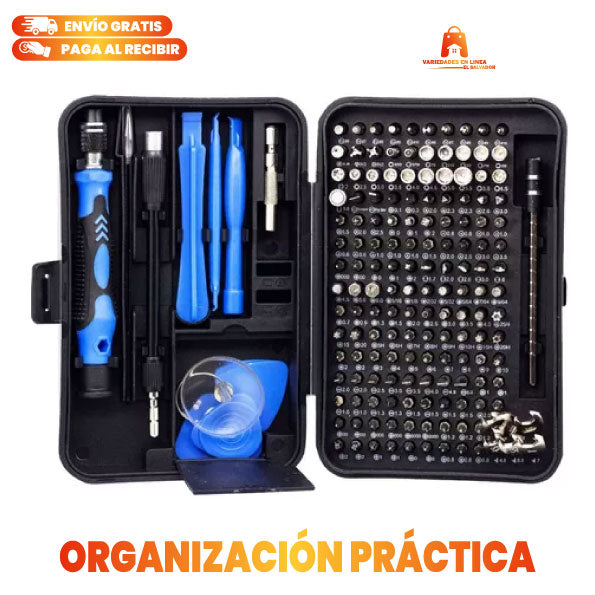 KIT DE DESARMADORES MULTIUSOS 110 PIEZAS