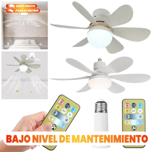 LÁMPARA VENTILADOR DE 6 ASPAS