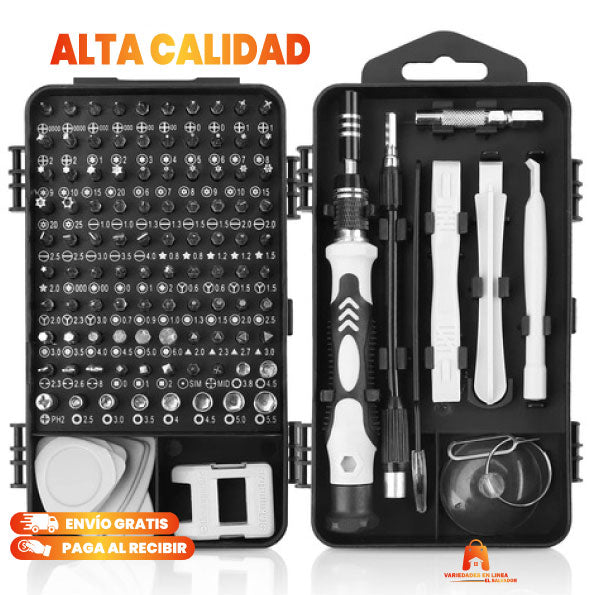 KIT DE DESARMADORES MULTIUSOS 110 PIEZAS